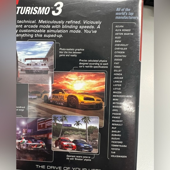 2001 Grand Turismo 3 A-Spec Racing Game PS2 Complete w/Manual in Original Case - Picture 5 of 7